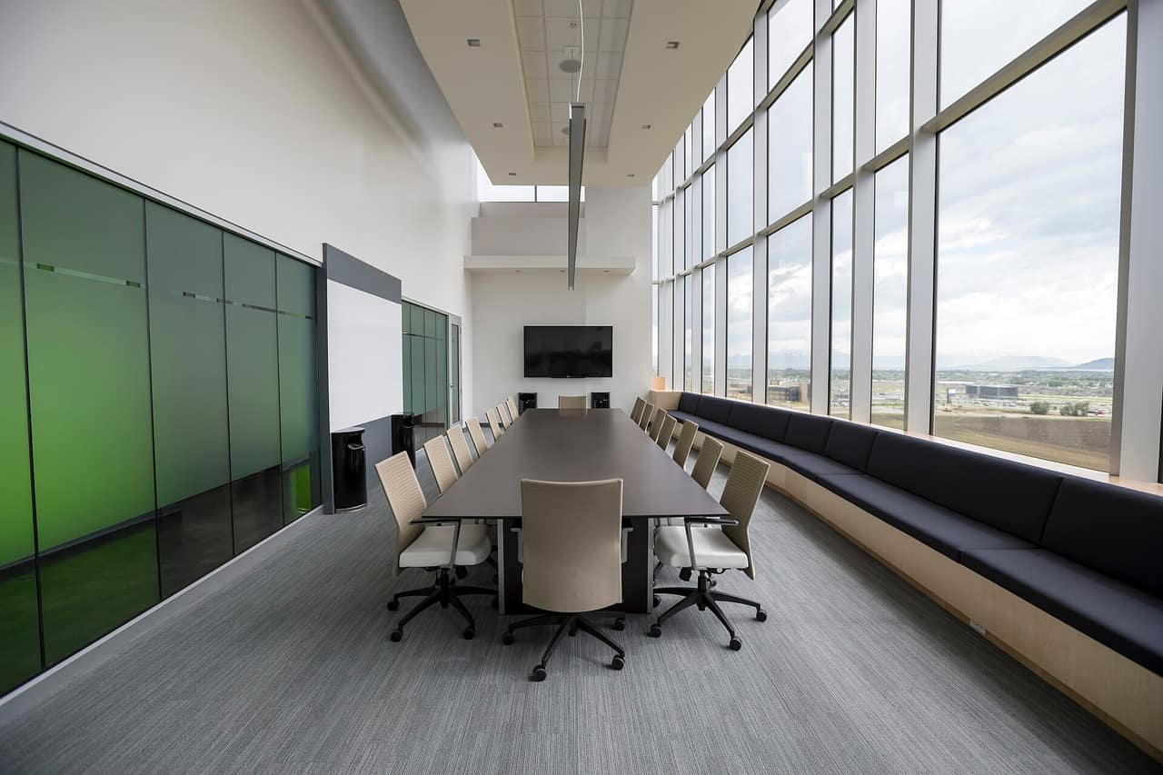 Modern, empty conference room